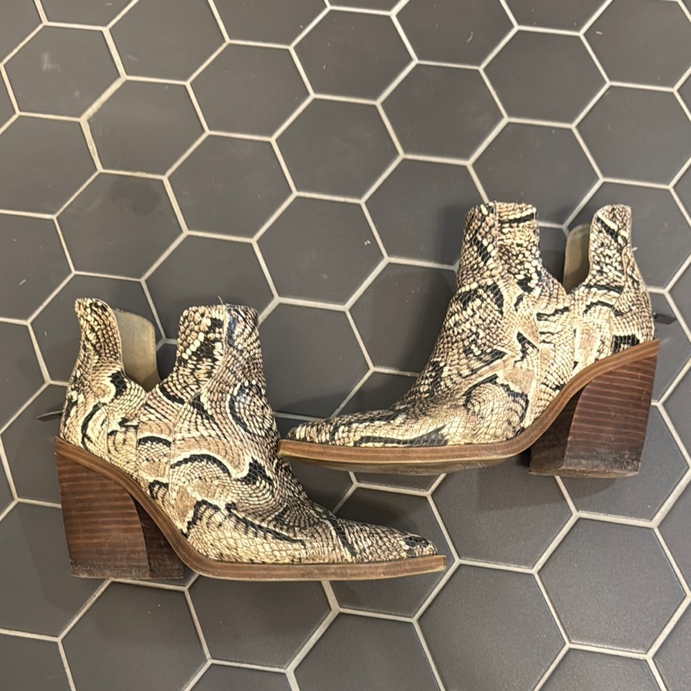 Snakeskin Ankle Boots by Vince Camuto